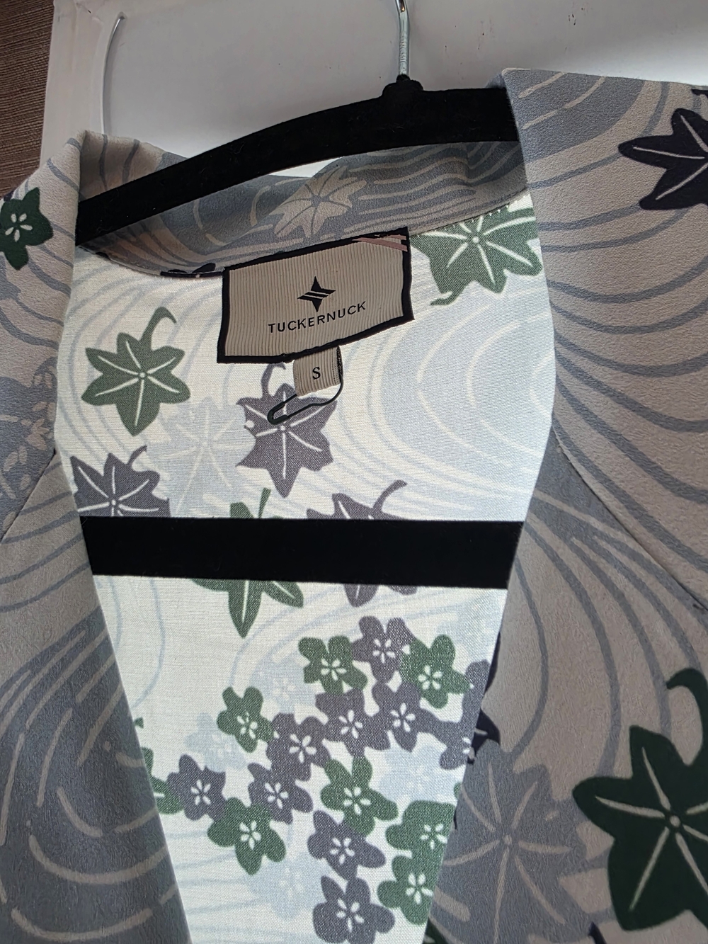 Tuckernuck Sleeveless Collared Mini Dress in White, Blue, and Green - Picture 3 of 4